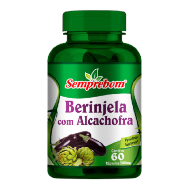 Berinjela com Alcachofra 60 cápsulas 500 mg | Semprebom