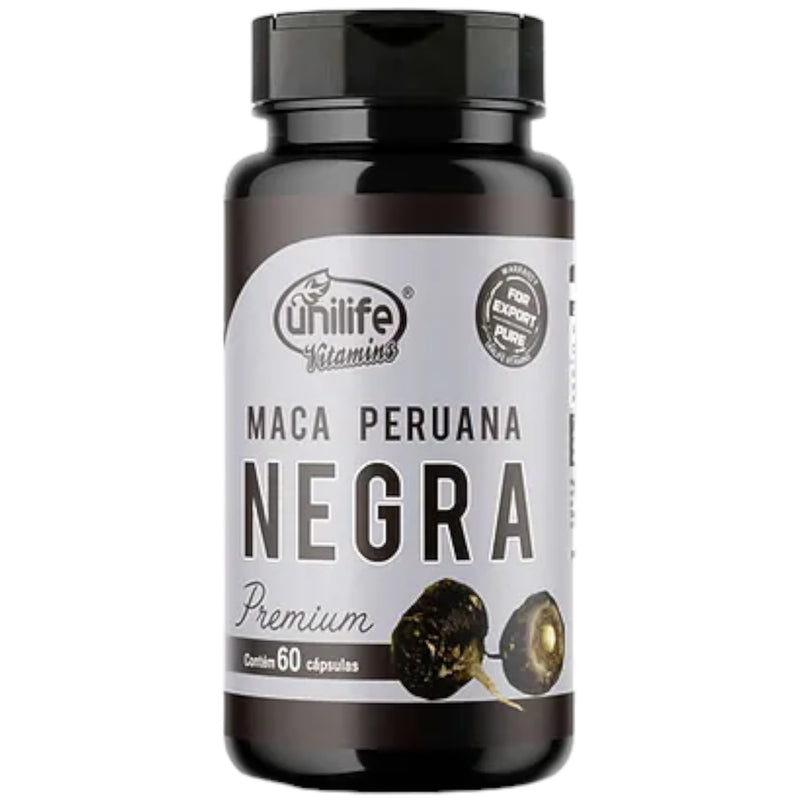 Maca Peruana Negra Importada 60 cápsulas 450 mg | Unilife