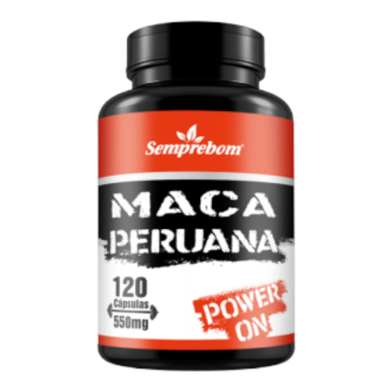 Maca Peruana Power On 120 cápsulas 550 mg | Semprebom