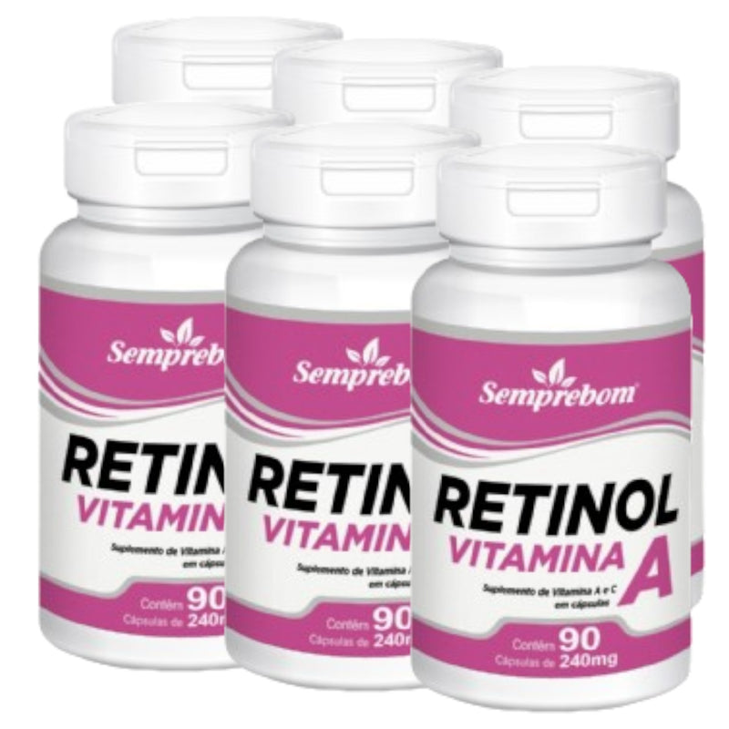 Vitamina A - Retinol 360 cápsulas 240 mg | Semprebom