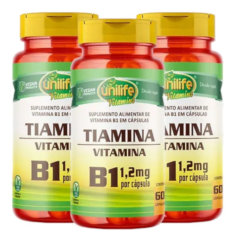 Vitamina B1 - Tiamina 180 cápsulas 500 mg | Unilife